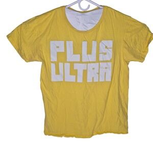 My Hero Academia Plus Ultra Yellow T Shirt Anime Manga Funimation Women's Size L